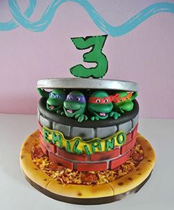 Smell The Pizza TMNT Cake