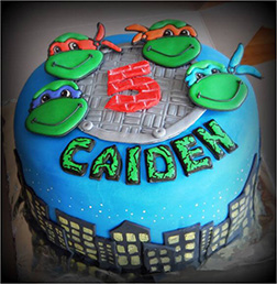 Teenage Mutant Ninja Turtle Birthday Cake