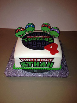 Sewer Lid Ninja Turtles Cake