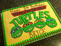 Ninja Turtle Sheet Cake