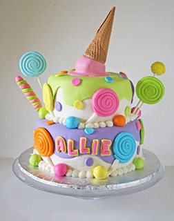 Lollipops & Ice Cream Candyland Cake 2