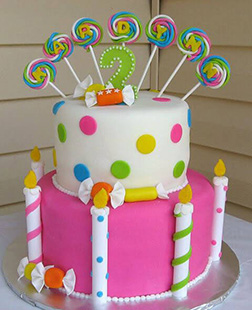 Candies & Candles Cake