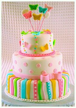 Butterflies & Candies Cake