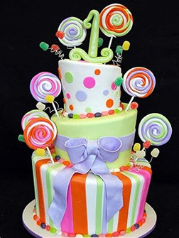 Topsy Turvy Candy Cake