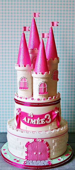 Pink Wonderland Castle Tiered Cake 3