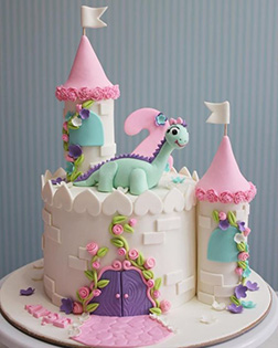 Dinosaur Castle cake