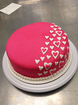 Hot Pink Heart Cake