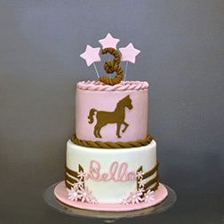 My Pony Pink & Brown Cake