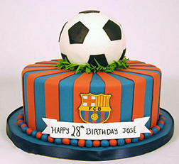 Barcelona FC Football Cake 1