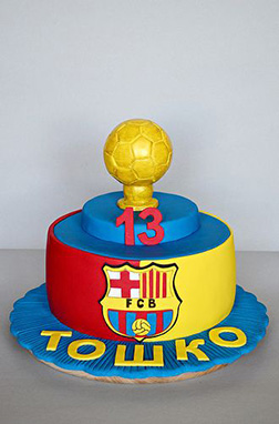Ballon D'Or Barcelona Cake