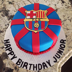 Barcelona Insignia  Stripe Cake