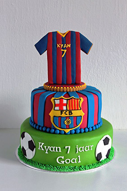 And He Scores! Barcelona Jersey Cake