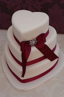 Elegantly Wrapped Heart Cakes