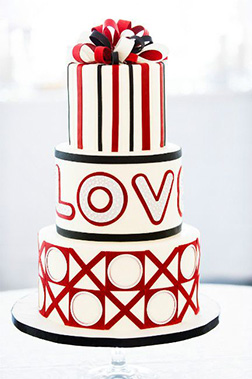 XOXO 3 Tiered Cake