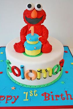 Elmo's Cake on a Cake