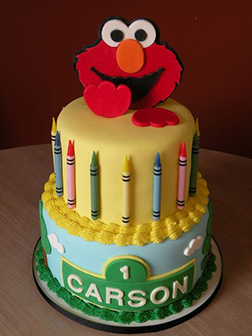 Elmo Crayon Playtime Cake 2
