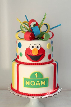 Elmo Tiered Birthday Cake
