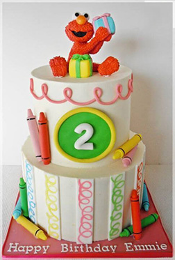 Elmo Crayon Playtime Cake 1