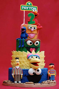 Sunny Day in Sesame Street Cake 1