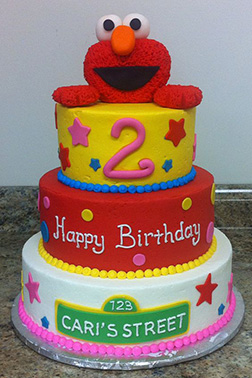 Elmo Tiered Cake 4