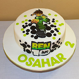 White Ben 10 Cake