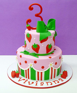 Tiered Strawberry Shortcake Cake 3