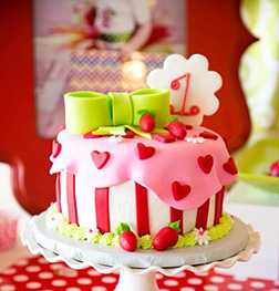 Strawberry Presents Shortcake Cake