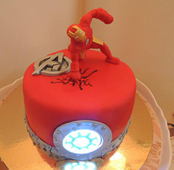 Iron Man Arc Reactor Cake