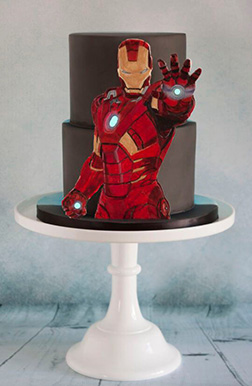 Iron Man Attack Stance Tiered Cake