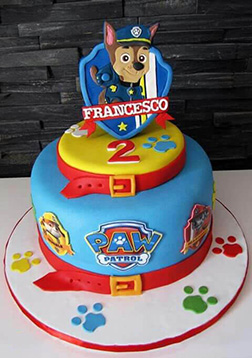 Personalized Paw Patrol Badge Cake