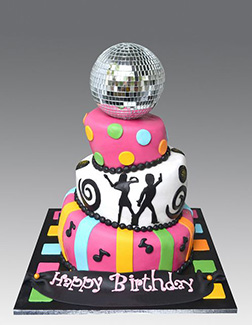 Topsy Turvy Disco Cake