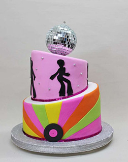 Rainbow Disco Cake