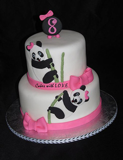 Bamboo Climbing Panda Cake