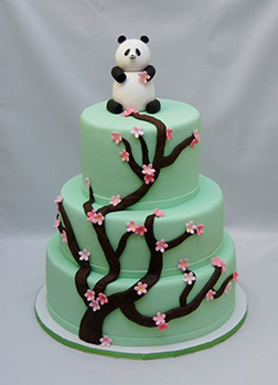 Cherry Blossom Panda Cake