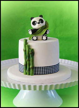 Sweet Panda Bamboo Leaf Cake