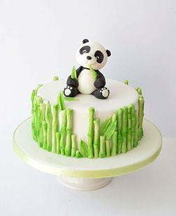 Bamboo Bliss Panda Cake