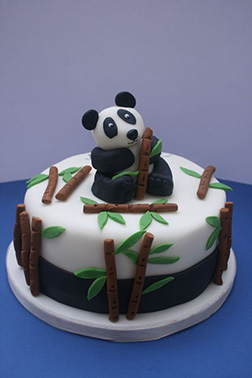 Panda Snacking Birthday Cake