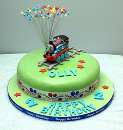 Star Burst Thomas The Tank Cake