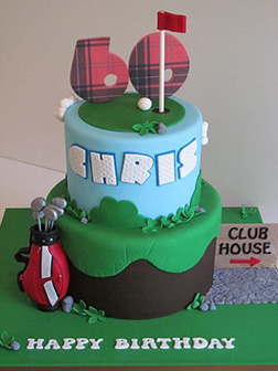 Tiered Golf Course Cake 2