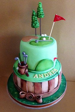 Tiered Golf Course Cake 3