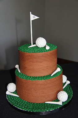 Golf Balls & Tees Tiered Cake