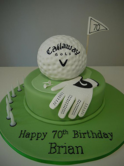 Golf Ball & Glove Cake