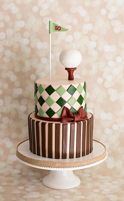 Golf Ball on Tee Tiered Cake 2