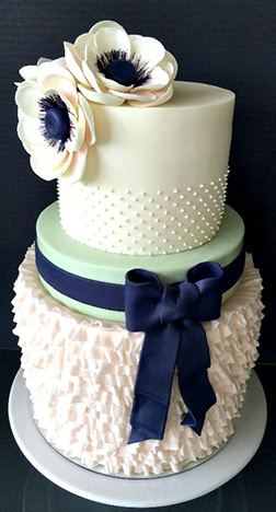 Floral Tiered Bow Cake