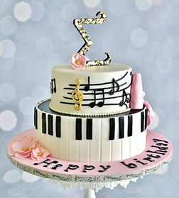 Pink Piano Maestro's Cake