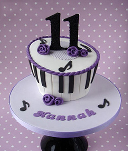 Lavendar Piano Keys Cake