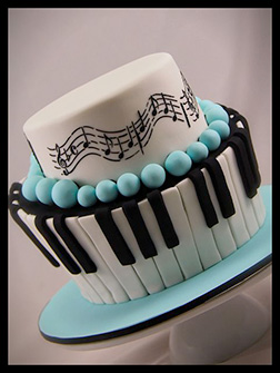 Blues Piano Music Cake