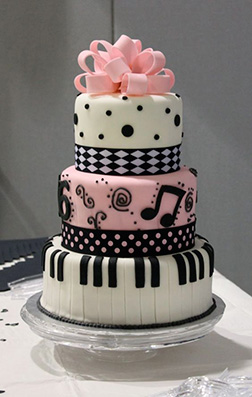 Gift of Music Three Tiered Cake