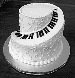 Piano Stairway Cake