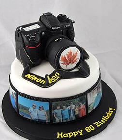 Nikon Camera & Picture Reel Cake